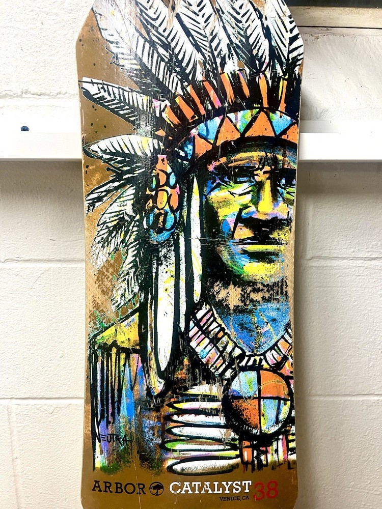 2013 Arbor The Catalyst 38 Skateboard Chief Native American Max Neutra Board