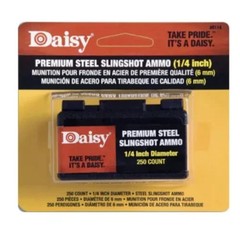 Daisy POWERLINE, Premium Steel Slingshot Ammo, 1/4 inch 250 Count