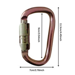 45KN Alloy Steel Auto-lock Main Carabiner, Rock Climbing Carabiner