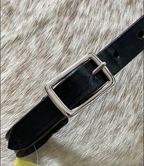 Black Genuine Leather Western Girth Cinch Connector Strap FREE SHIPPING