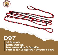 Deerseeker Flemish D97 Bow String Handmade Twist Bowstring 16 Strands 54-70in…