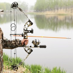 Archery Compound Bow Fishing Set 30-55lbs Bowfishing Reel Shooting Hunting RH LH
