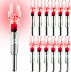 12 Pack X Lighted Nocks Universal Fit for Arrows with ID .204/.233/.244/.246 Lig