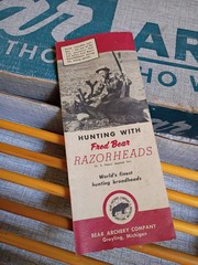 Vintage Broken/Parts Fred Bear Wood Arrows & Razor heads In Box