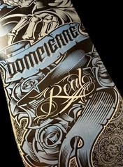 RARE SIGNED Nick Dompierre Race Car Real Skateboard Deck DOUBLE SIDED Skull NEW