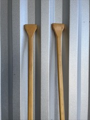Vintage NAVAJO BRAND Wood Canoe Paddles Set Of 2, Adult Size 53” Long