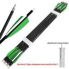 30 Inch Archery Carbon Arrows Hunting Arrows with 4” Turkey Feather Target