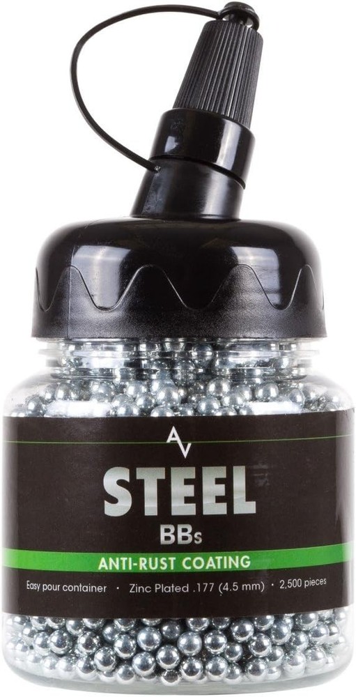 Steel BBS, 177 Cal, 5.1 Grains, Zinc-Plated, 2,500Ct,Chrome