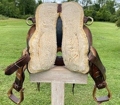 17″ ROCKING R Haflinger Trail Ranch Saddle~X-WIDE Tree~FJORD~GYPSY~Draft Cross