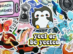 1000 Random Bulk Sticker Bomb Lot Fun Variety Pack Luggage Skateboard Decals