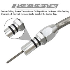29.5 inch Silver Stainless Transmission Dipstick Tube Fit for GM 4L80E 700R4 4L6