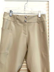 28) FR FREE RIDE RIDING Equestrian Breeches Beige Khaki EXC! Pants