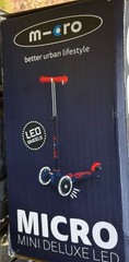 Micro Mini Deluxe LED Wheels Scooter Swiss-Designed, Navy Blue Ages 2-5 NEW
