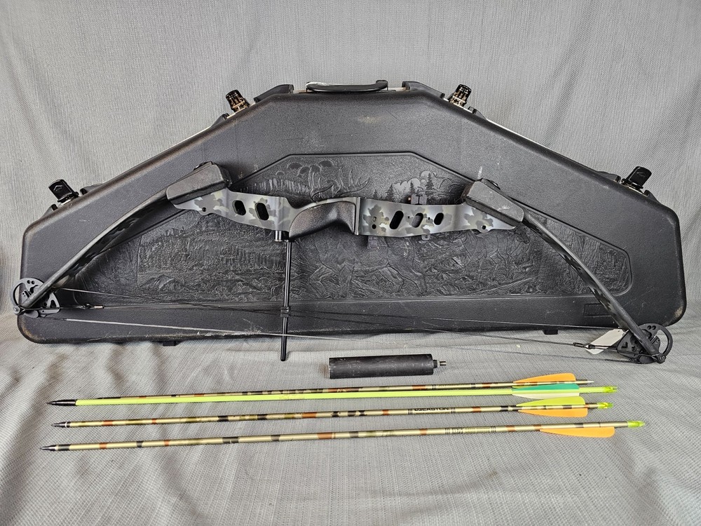 Classic Browning Boss Raptor Adjustable Compound 60-70lbs 29-31″ Draw Bow Kit