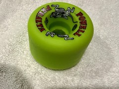 NOS 80’s Peralta Two Rats Skateboard Wheels Vintage Rat Bones GREEN