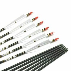 12Pcs 30/32 Carbon Arrows SP500 Turkey Feather Archery For Compound&Recurve Bow