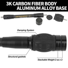 Archery Bow Stabilizer Compound Bow 3K Carbon Fiber 6″ 8″ 10″ 12″ Dampener
