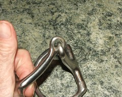 Stainless Steel Used D-Bit 4 3/4 inch Snaffle bit