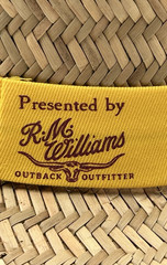 Vintage 2006 Australian Outback Spectacular Straw Hat R.M. Williams Size S/M