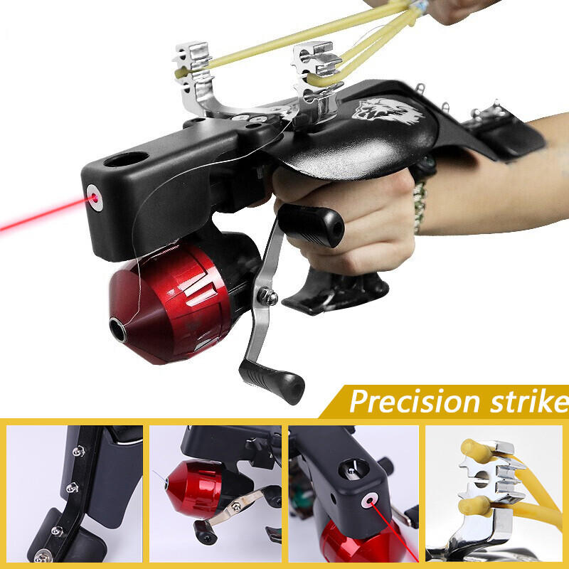 Professional Bow Fishing Slingshot Reel Slingbow Catapult Archery Bowfishing
