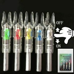 US Automatic LED Shooting Archery Arrows Lighted Nocks ID 6.2mm Arrow Nock Tail