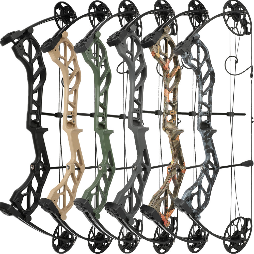 Compound Bow 19-70lbs Adjustable Adult Aluminum Cam 320fps Archery Bow Hunting