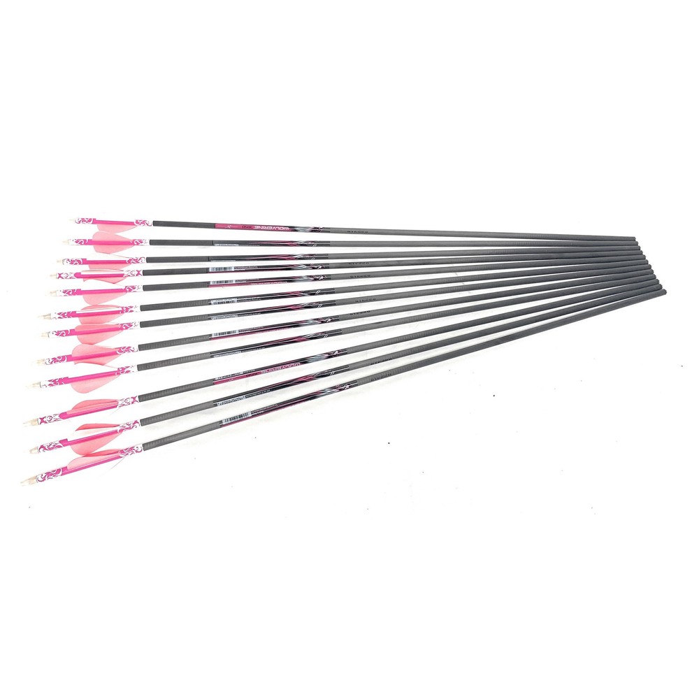 Carbon Express Wolverine 28″ Fletched Arrows 12/PK (No Tips) – Used
