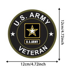 2pcs 4.72″x4.72″ U.S. Army Veteran Vinyl Car Decals – Self-Adhesive Window St…