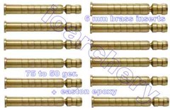 6 MM Brass H Break-Off 8-32 Inserts 12 pk.