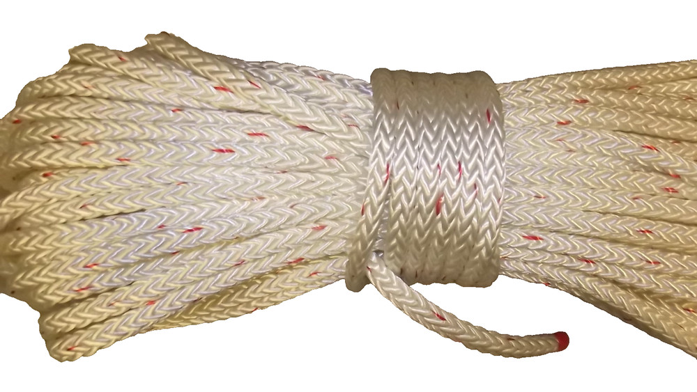 1/2″ x 140′ 12-Strand Braided Polyester Rope, Wire Pulling Line, Bull Rope