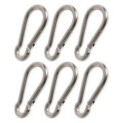 264 Lbs 304 Stainless Steel Spring Snap Hook Carabiner Clips, Set Of 12