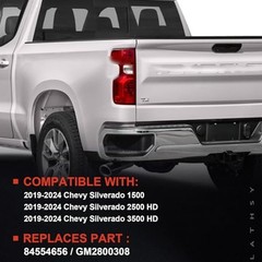 Tail Light Compatible With 2019-2024 Chevy Silverado 1500 2500HD 3500HD