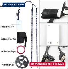 LED Lights for Scooter, 2 Pcs Electric Scooter Strip Light Battery Operated Scoo