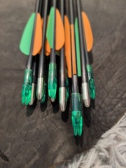 12 Black Fiberglass Target Practice Arrows 28 In