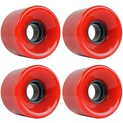 SKATEBOARD CRUISER WHEELS 59mm x 43mm 83A 186C Red CERAMIC BEARINGS