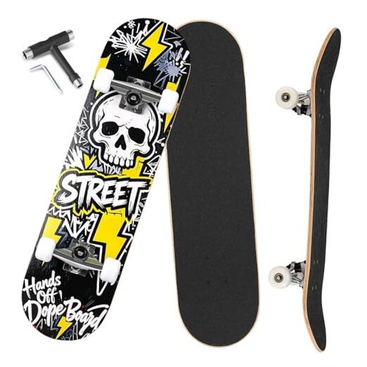 Pro Complete Skateboards for Beginners Girls Boys Kids Youths Teens Street Bolt