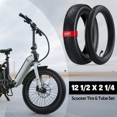 1PZ ER5T02 Heavy Duty 12.5×2.25 121/2 x21/4 Tire & Inner Tube Set with Angled…