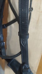 Dressage Bridle, Black, Extra Full Size W/flash
