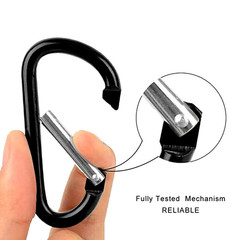 10 PCS Aluminum Carabiners Spring Snap Hooks Heavy Duty Keychain Clip
