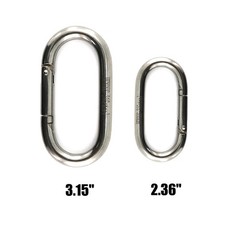 4 Pack 1/4″ 2.36″ Heavy Duty Carabiner Clip Spring Snap Hook Stainless Steel