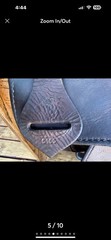 Vintage 15″ SIMCO Western Saddle Dark Oil, Silver Cantle Pieces #5466