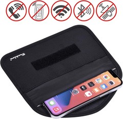 Signal Blocking Bag, 2 Pack RFID Faraday Bag Shield Pouch Cage Box Wallet Cas…