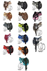 Treeless freemax synnthetic saddle available in all colour and sizes 10″ to 19″