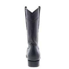 Los Altos Square Toe ELK Boot 735105 Mens Black Wide Cowboy Western Boots