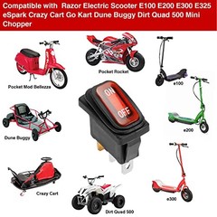 Razor Electric Scooter MX350 E300 E100 E200 E325 On Off Power Switch