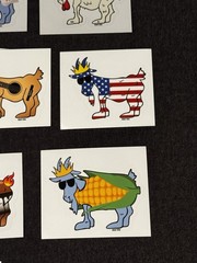 NEW Goat USA STICKER Rare April Fools Bundle Lot 38 TOTAL STICKERS – 10 Designs