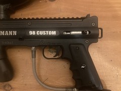 Tippmann Model 98 Platinum ACT Paintball Marker Tested and Working