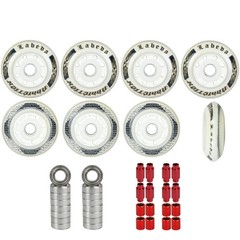 Labeda Addiction Wheels 72mm Roller Hockey 8-Pack with MICRO Bearings / Spacers