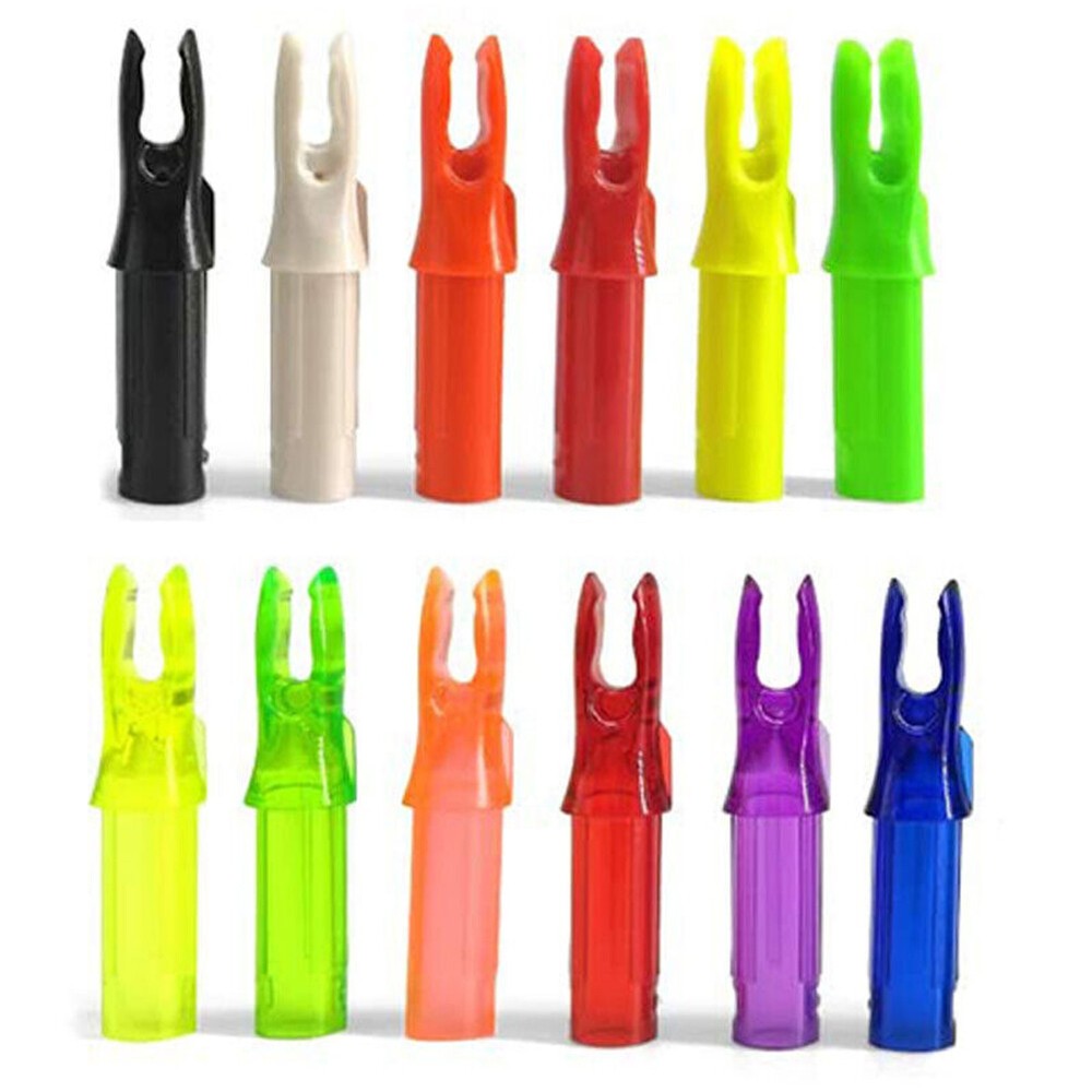 50Pcs Arrow Nocks Insert Tips ID6.2mm Arrow shaft Tails Plastic Archery bow DIY`