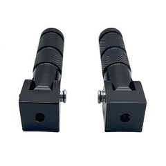 Universal 8mm Motorcycle Foot Pegs – Foldable Bike Pegs, 90 Degree Fixed Black